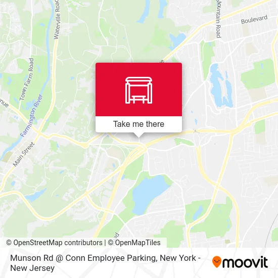 Munson Rd @ Conn Employee Parking map