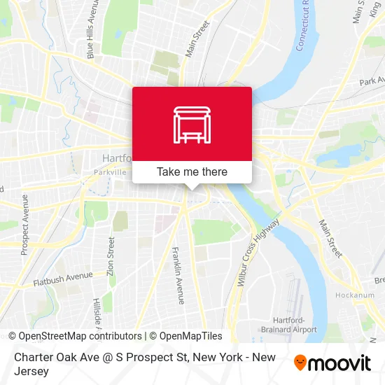 Charter Oak Ave @ S Prospect St map