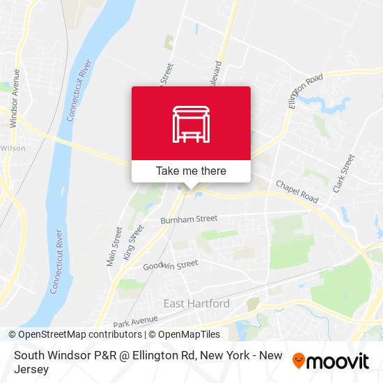 Mapa de South Windsor P&R @ Ellington Rd