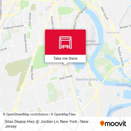 Silas Deane Hwy @ Jordan Ln map