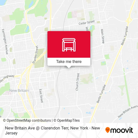 New Britain Ave @ Clarendon Terr map