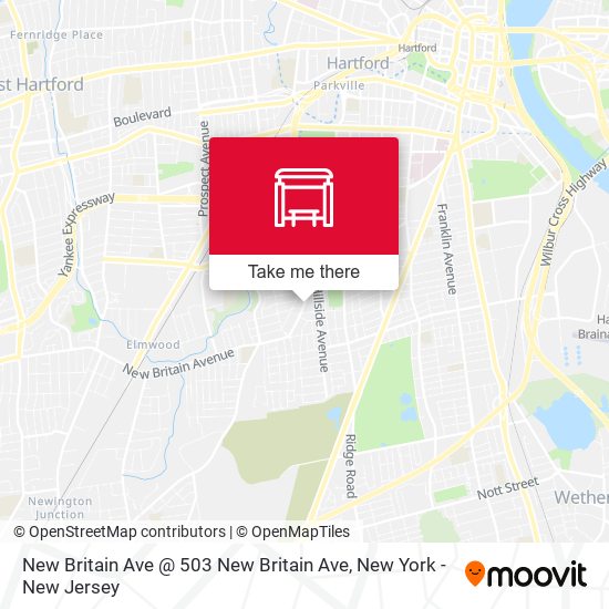 Mapa de New Britain Ave @ 503 New Britain Ave