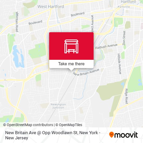 Mapa de New Britain Ave @ Opp Woodlawn St