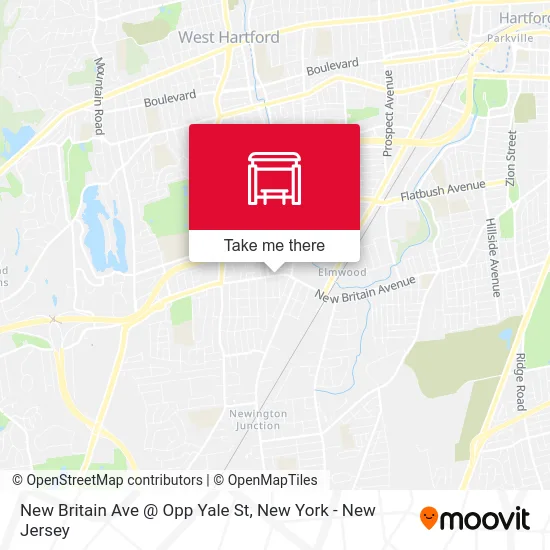 New Britain Ave @ Opp Yale St map