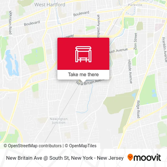 New Britain Ave @ South St map