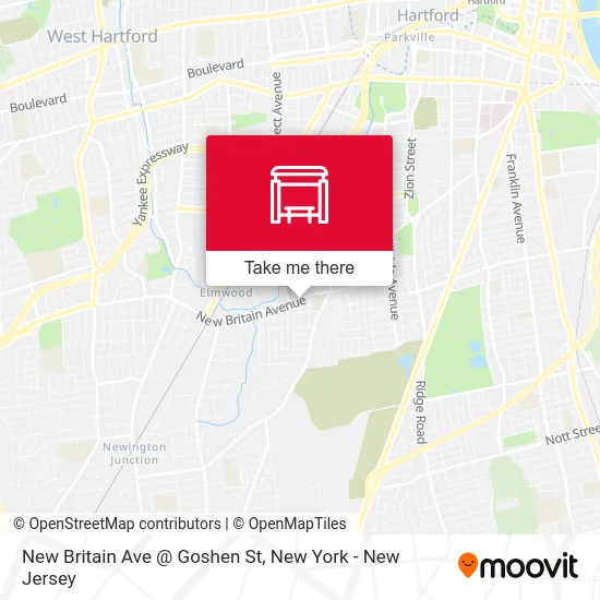 New Britain Ave @ Goshen St map