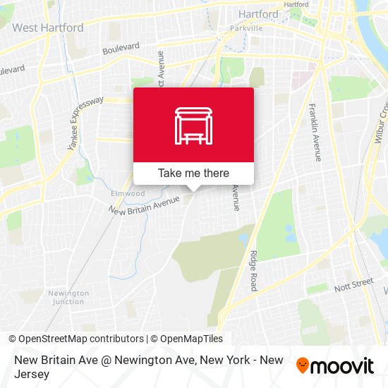 Mapa de New Britain Ave @ Newington Ave