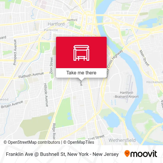 Franklin Ave @ Bushnell St map