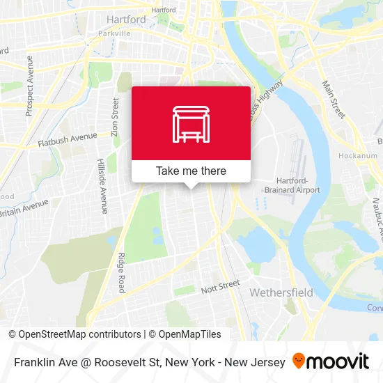 Franklin Ave @ Roosevelt St map