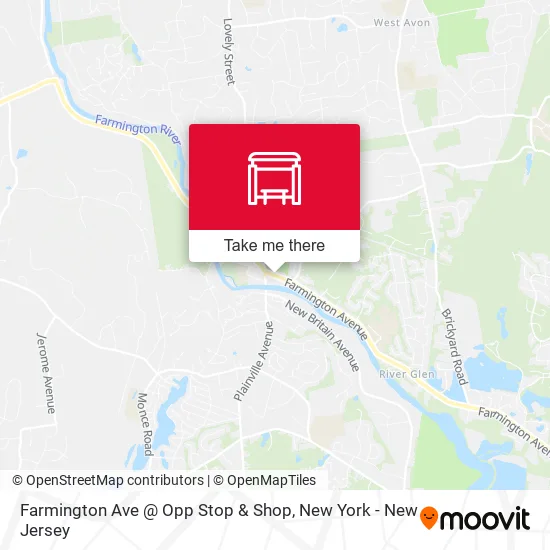 Farmington Ave @ Opp Stop & Shop map