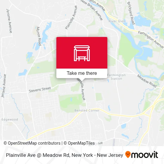 Plainville Ave @ Meadow Rd map