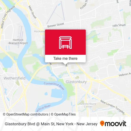 Glastonbury Blvd @ Main St map