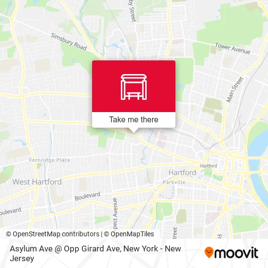 Mapa de Asylum Ave @ Opp Girard Ave