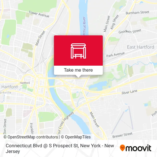 Connecticut Blvd @ S Prospect St map