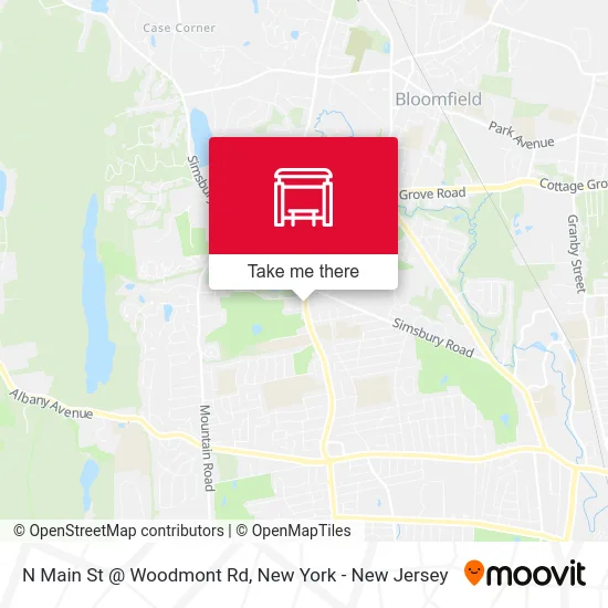 N Main St @ Woodmont Rd map