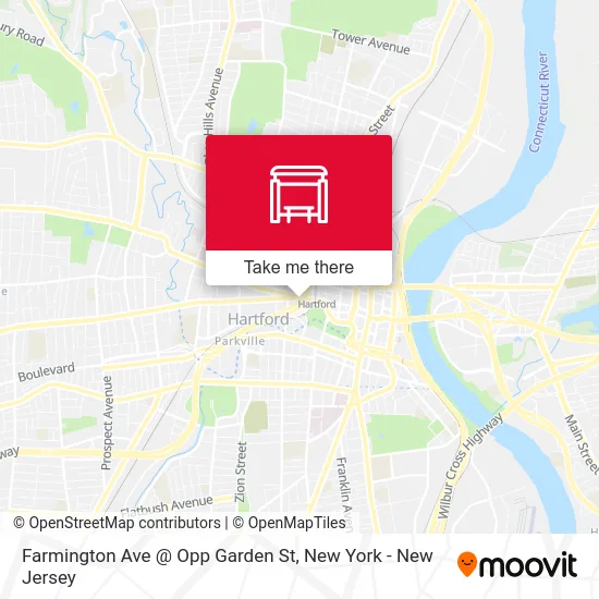 Farmington Ave @ Opp Garden St map