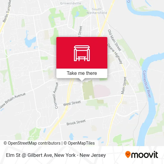 Elm St @ Gilbert Ave map