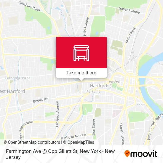 Farmington Ave @ Opp Gillett St map