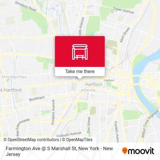 Farmington Ave @ S Marshall St map