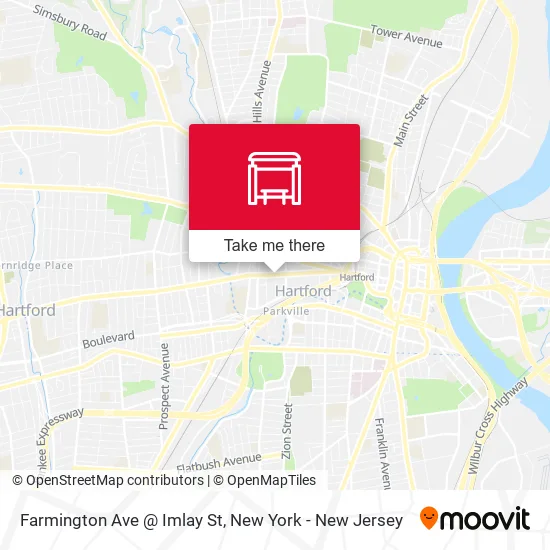 Mapa de Farmington Ave @ Imlay St