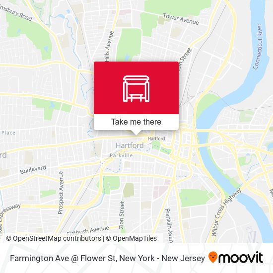 Farmington Ave @ Flower St map