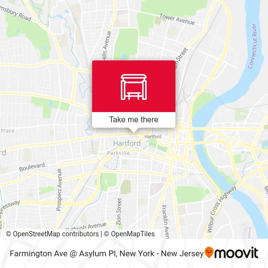 Farmington Ave @ Asylum Pl map