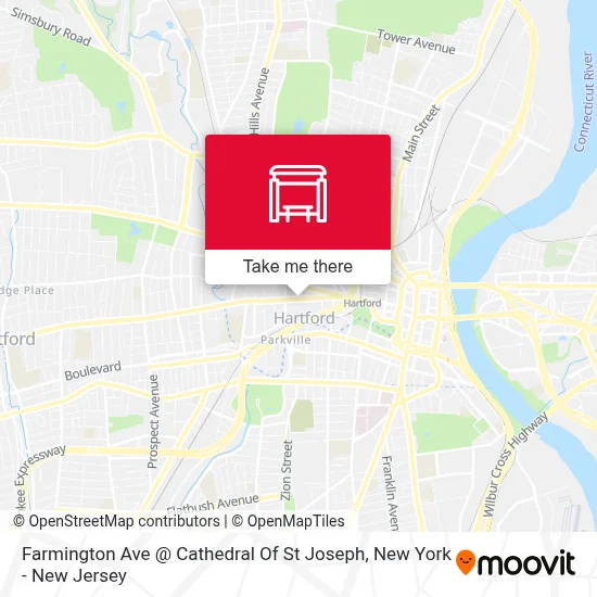 Farmington Ave @ Cathedral Of St Joseph map