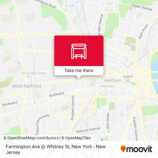 Farmington Ave @ Whitney St map