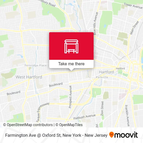 Farmington Ave @ Oxford St map