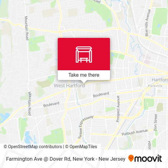Farmington Ave @ Dover Rd map