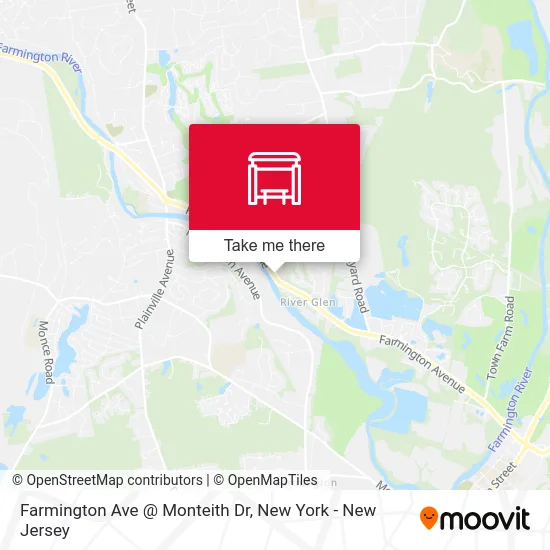 Farmington Ave @ Monteith Dr map
