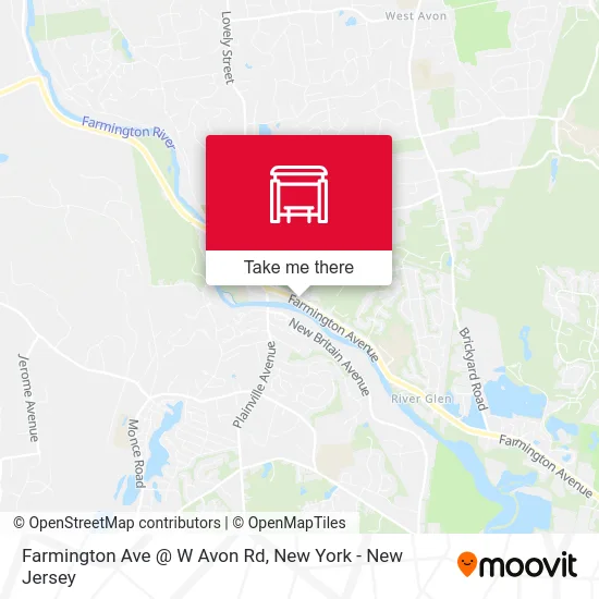 Farmington Ave @ W Avon Rd map