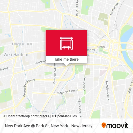 New Park Ave @ Park St map