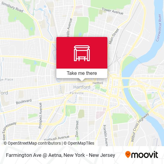 Mapa de Farmington Ave @ Aetna