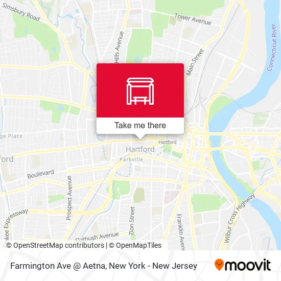 Mapa de Farmington Ave @ Aetna