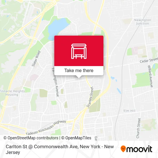 Carlton St @ Commonwealth Ave map