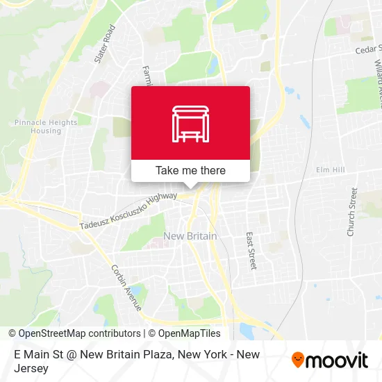 E Main St @ New Britain Plaza map