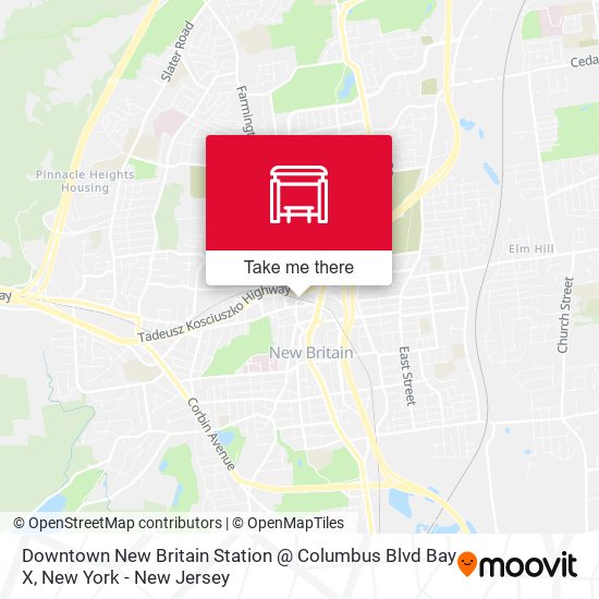 Mapa de Downtown New Britain Station @ Columbus Blvd Bay X