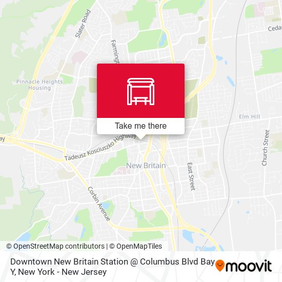 Downtown New Britain Station @ Columbus Blvd Bay Y map