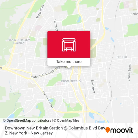 Mapa de Downtown New Britain Station @ Columbus Blvd Bay Z