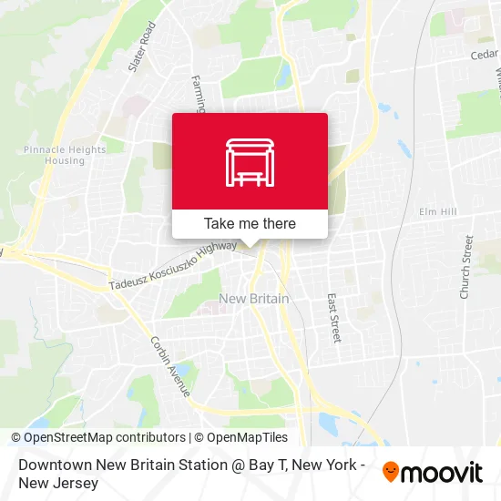 Mapa de Downtown New Britain Station @ Bay T