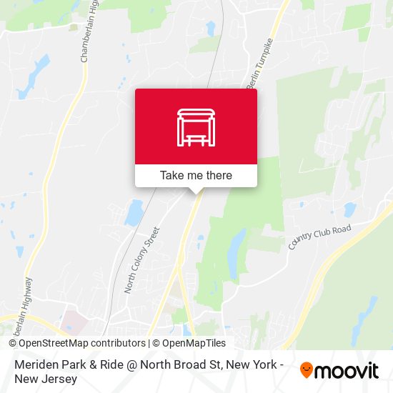 Mapa de Meriden Park & Ride @ North Broad St