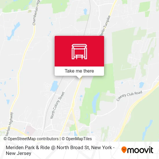 Meriden Park & Ride @ North Broad St map
