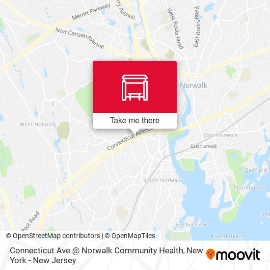 Mapa de Connecticut Ave @ Norwalk Community Health