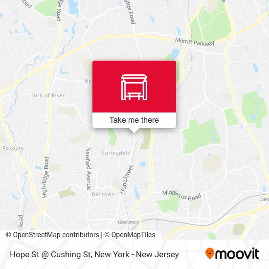 Hope St @ Cushing St map