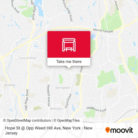 Hope St @ Opp Weed Hill Ave map