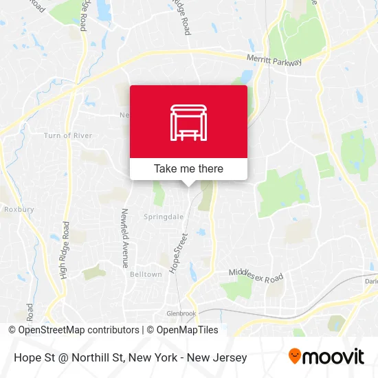 Hope St @ Northill St map