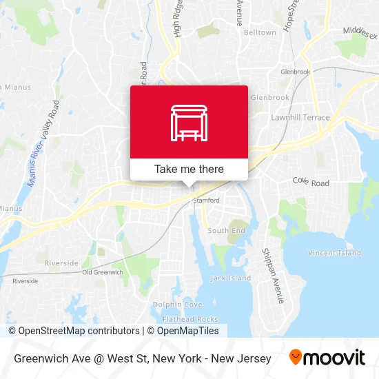 Greenwich Ave @ West St map