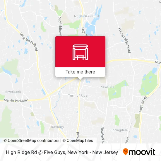 High Ridge Rd @ Five Guys map