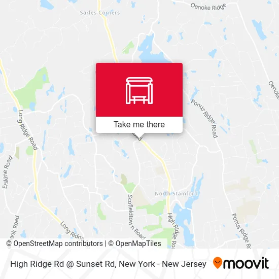 High Ridge Rd @ Sunset Rd map